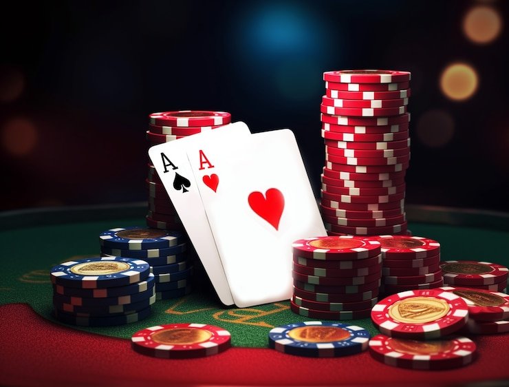 Kartu informasi promo bernuansa neon